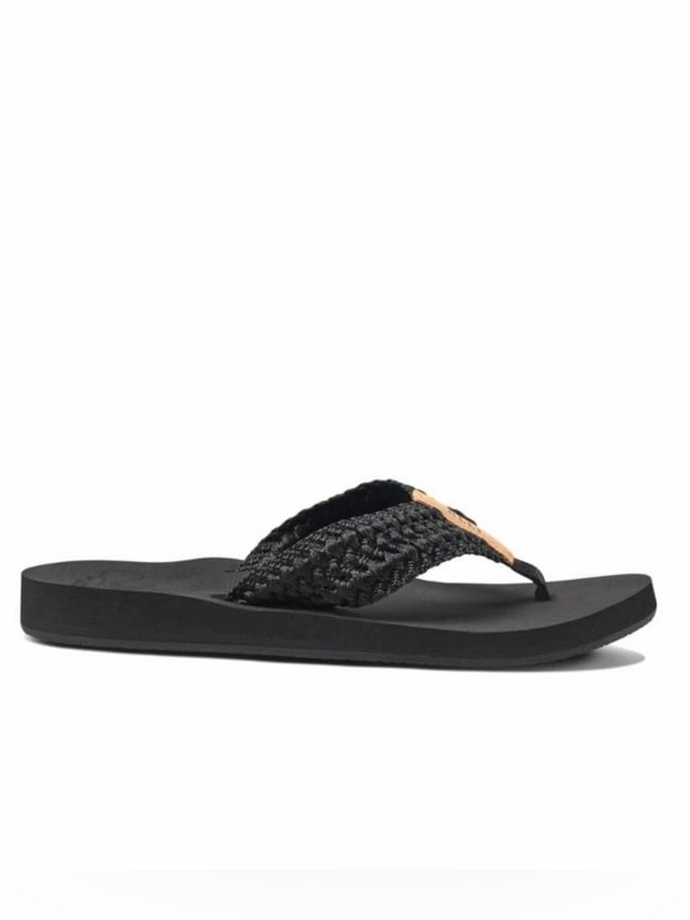 Reef Women's Cushion Threads Flip Flops in black. 
Women’s Size 5 - Picture 3 of 6